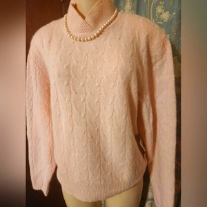 Evan Picone Light pink lambswool sweater